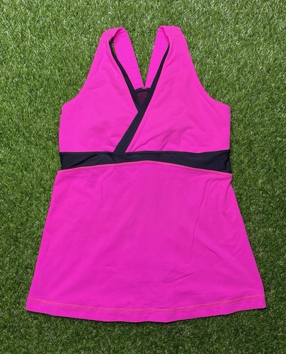 Lululemon Deep V Athletic Tank Hot Pink Light Top Size 10 Performance