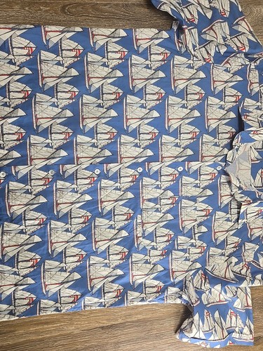 Camisa informal con botones Solemare Maus & Hoffman para hombre L veleros manga corta - Imagen 6 de 7