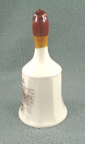 Florida state souvenir SEASHELL COLLECTOR BELL no clapper porcelain 5.5" - Picture 2 of 6