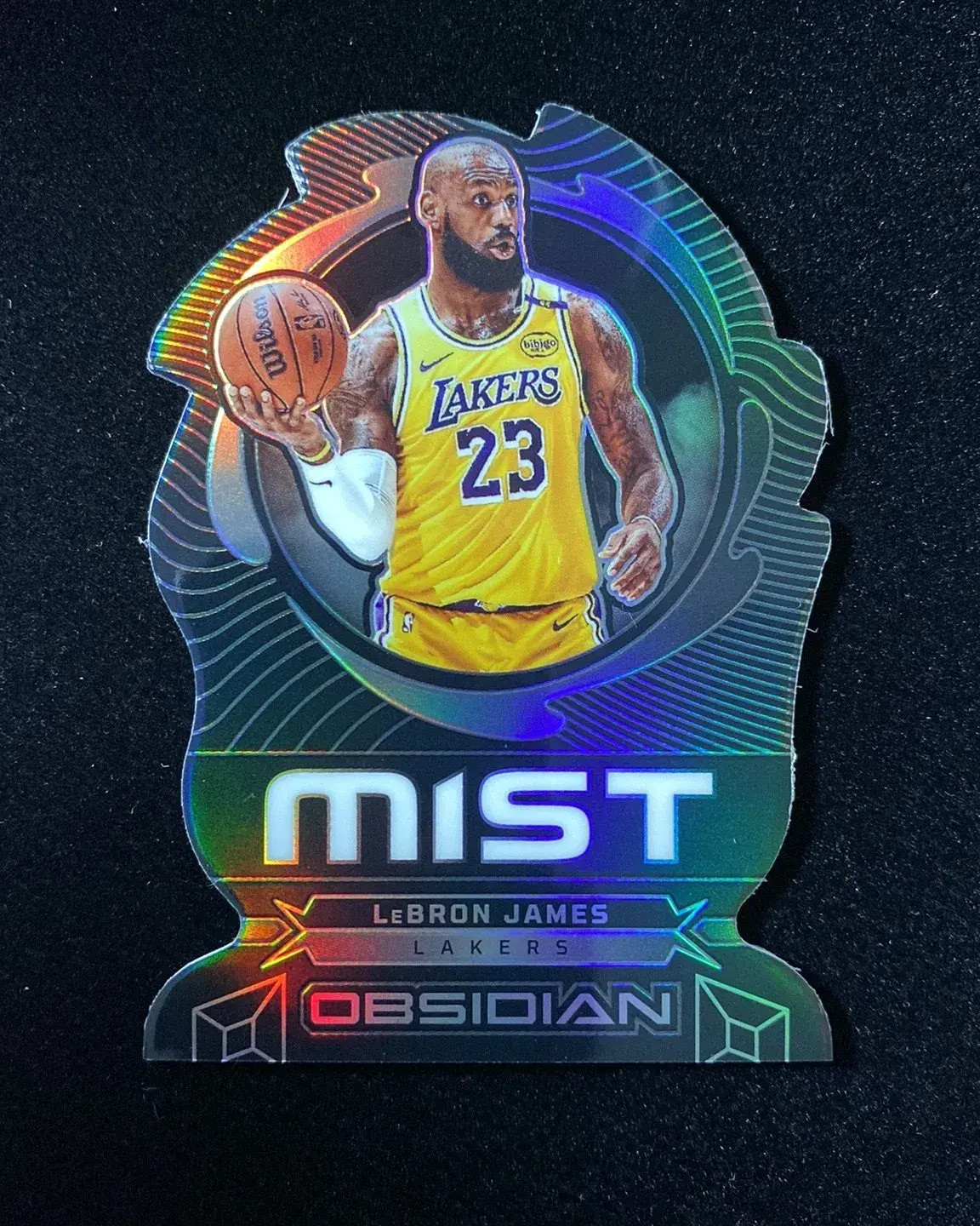 2024-25 Panini Obsidian Mist Die-Cut #15 LeBron James Lakers SSP HD