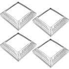  4pcs Post Base Metal Deck Post Cover Porch Column Wrap Square Bases Deck Post