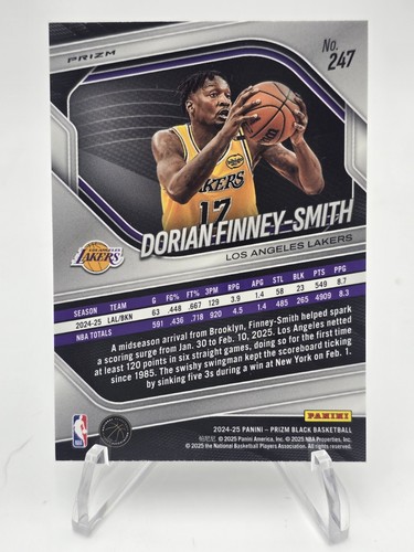 2024 Panini Prizm Black Dorian Finney-Smith 247 White Pulsar Los Angeles Lakers - Picture 2 of 2