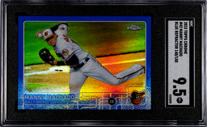 2015 Topps Chrome #42 Manny Machado Blue Refractor #'d /150 SGC 9.5