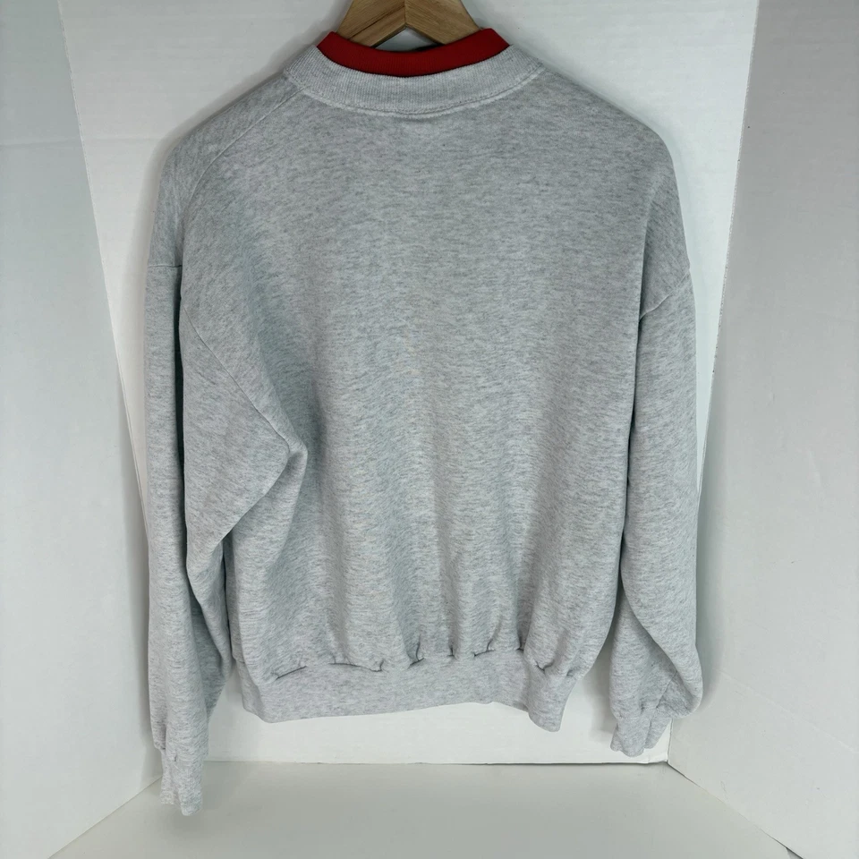 Sudadera Vintage Gatito Cuello Redondo, Grande, Gris, Gopher Sport, Estilo Abuela Foto 2 de 4