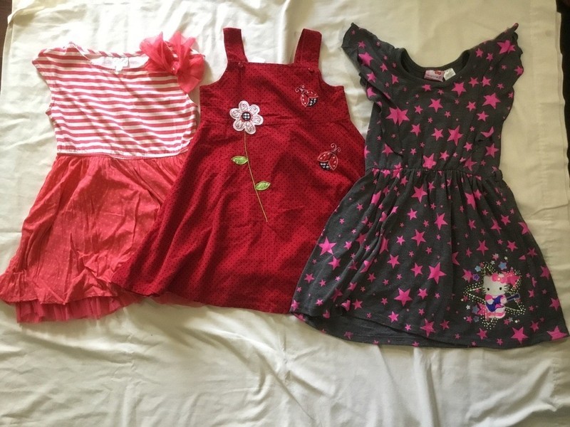 Mixed Brand Everyday Kids Girls Summer Dresses Set of 3 Size 6/6x/M-EUC