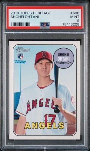 Shohei Ohtani 2018 Topps Heritage Trading Card #600 Mint Angels