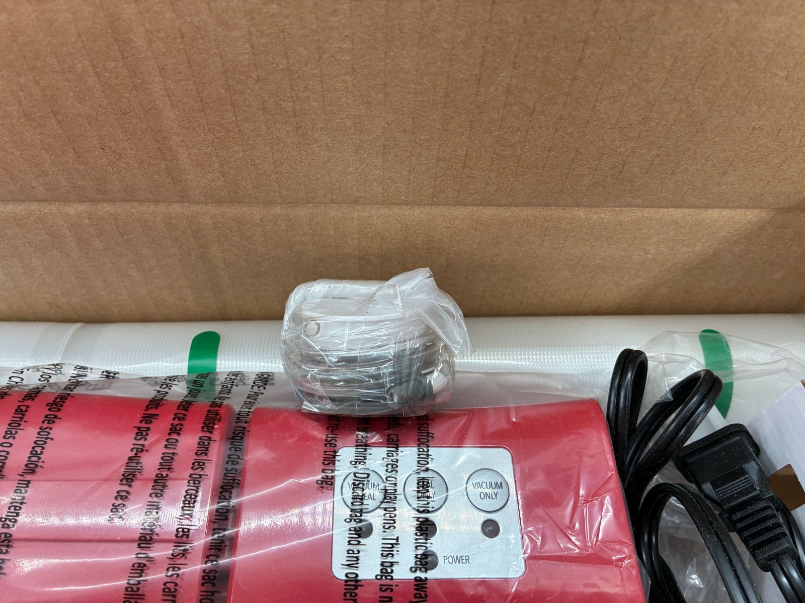 PowerXL Duo NutriSealer Food Vacuum Sealer With Bags Model VS2 Mint Open Box Red