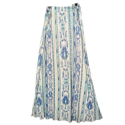 Chico’s Ikat Print Maxirock Damen Größe 4 US 20/22 Paisley blau lange Länge