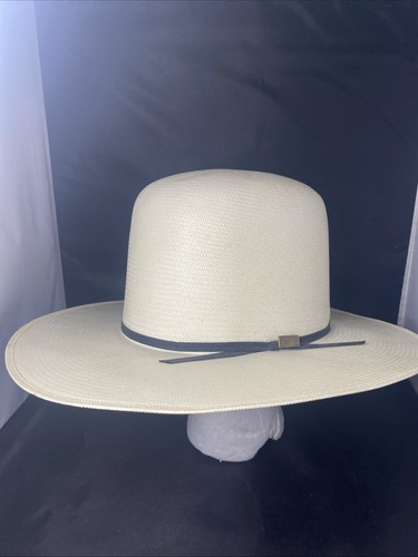 Larry mahan Cowboy Long Oval hat 8X Handwoven Shantung Size 7 5/8 - Imagen 6 de 23