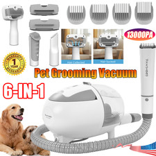 13000Pa Dog  Cat Pet Grooming Kit  Vacuum 2L Large Capacity  5 Clipper Tools