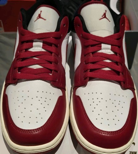 Nike Air Jordan 1 Low White Black Gym Red DC0774-160 Women’s 12 Men's 10.5 - Picture 3 of 7
