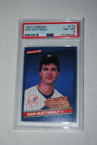 1986 donruss don mattingly psa 8 baseball