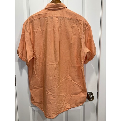 Ralph Lauren Mens Blake Short Sleeve Button Down Shirt Coral Gingham Size L - Picture 4 of 4
