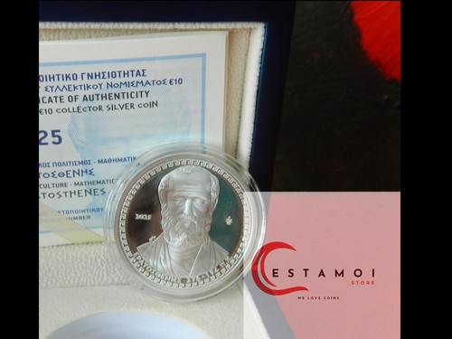 Greece, 2025, 10 Euro Coin, Silver, Proof, Great minds of Greece: Eratosthenes - Picture 5 of 6