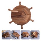 6 Stück / Set Pizza Teilbares Tablett Holzteller Chic Holz Tablett Steak Teller