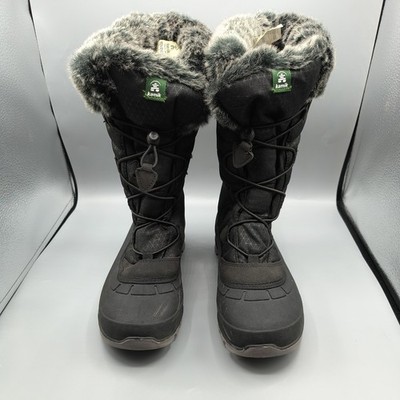 Kamik Momentum 2 Mid Waterproof Insulated Black Grey Snow Boots Women's Sz 10