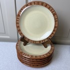 6x Denby Fire Chili Stripes 7.25" Bread Plates