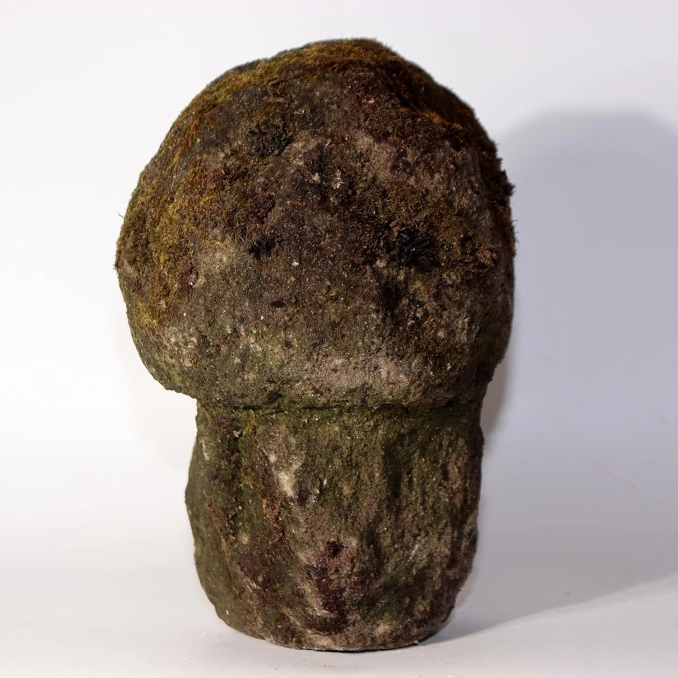 Antiguo remate de piedra japonés Seki-Butsu adorno de jardín linterna superior 24 cm SDB133 Foto 3 de 4