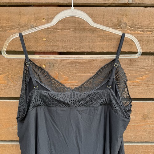 Neu mit Etikett $ 118 Commando Butter + Spitze Cami Camisole Basisschicht Tanktop Gr. XL schwarz - Bild 4 von 6