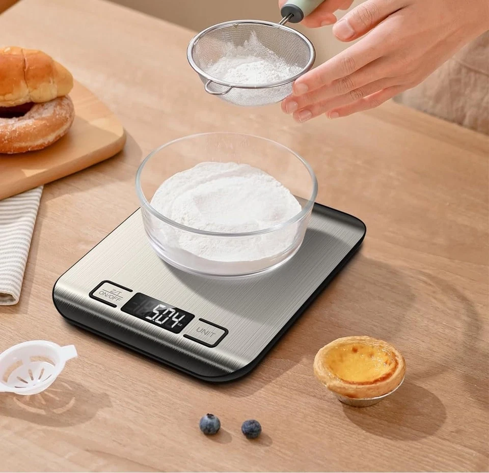 10kg Stainless Steel Digital LCD Electronic Kitchen Cooking Food Weighing Scales - Image 4 of 4