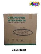 FANNEHONNE 20 in. Indoor Low Profile Black Ceiling Fan with Light Dimmable LED