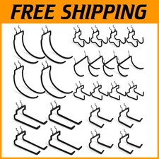 Multi-Purpose 24 Heavy Duty Pegboard Hooks - Easy Install Tool Storage