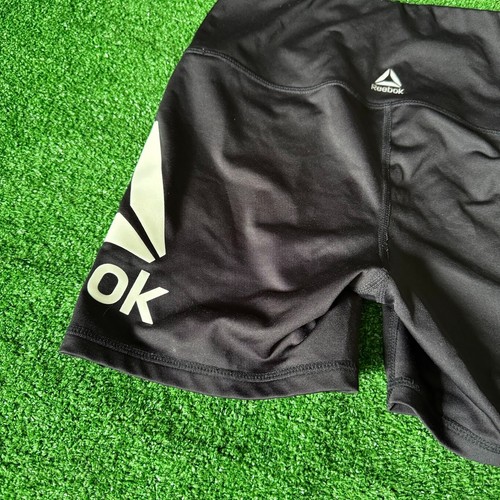 Reebok Midrise Black Compression Biker Gym Training Yoga Shorts Size S - Picture 8 of 9