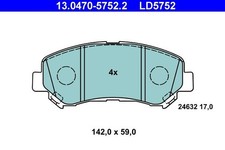 Ate 13.0470-5752.2 BREMSBELAGSATZ NISSAN P. QASHQAI/X-TRAIL 1,5-2,0 DCI 07-13 CE