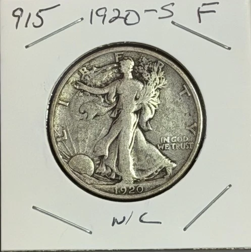 1920-S  F (Fine)+ WALKING LIBERTY HALF DOLLAR