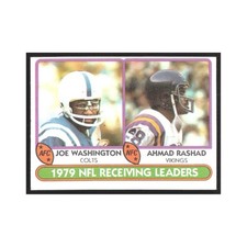 1980 1979 Receiving Leaders - Joe Washington/Ahmad Rashad Baltimore Colts/Minnes