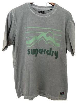 Superdry T-Shirt Homme Gris Casual Logo Coton (EU 46, INT S) - Photo 1/4