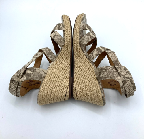 SOFFT Women's Inez Wedge Espadrille Sandal 10M / Sand Snake 1291955 Heel 3" - Picture 6 of 14