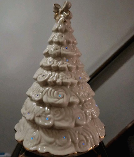 Lenox Porcelain Ceramic Christmas Tree Brightly Shining Light Up Color MIB - Picture 8 of 18