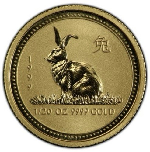 Goldmünze Lunar 5 $ Australien 1999 P100 • Jahr des Kaninchens (Serie I)