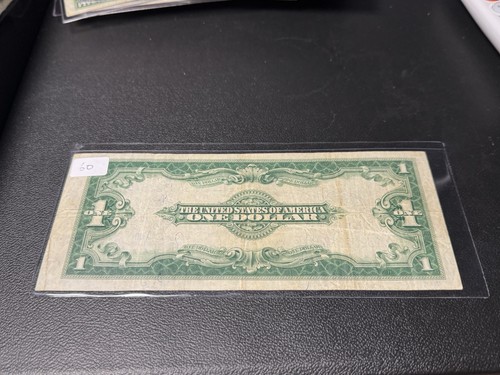 Banconota "Coperta di Cavallo" Certificato Argento $1 1923 Sigillo Blu - Foto 2 di 2