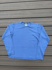 Vintage Columbia Base Layer Thermal Long Sleeve Blue Shirt Made in USA Womens M