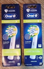 Oral-B Flossaction Electric Toothbrush Replacement 3 Pack Brush Heads NEW SEALED