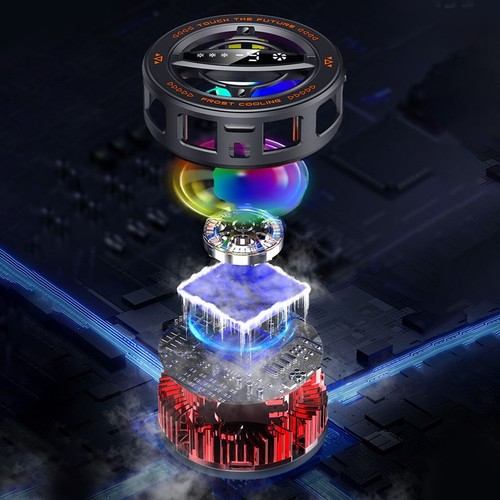 Magnetyczna chłodnica telefonu z oświetleniem RGB dla optymalnej wydajności w grach - Zdjęcie 5 z 13