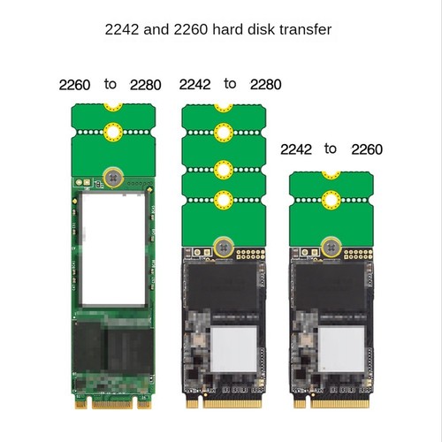 Support étendu NGFF NVME M.2 2230 à 2242/2260/2280, 2242 à 2280, 22609393 - Photo 2/6