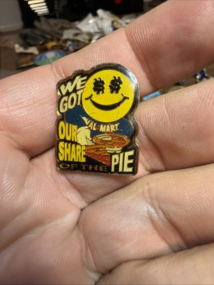#ad Wal Mart We Got Our Share Of The Pie Employee Lapel Pin Pinback Rare Walmart $9.94