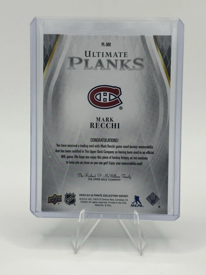 2023 - 24 Upper Deck Ultimate Collection Planks /49 Mark Recchi #PL-MR HOF — 第 2/2 张图片