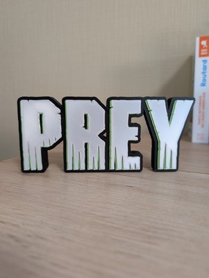 Logo Prey Schild Plakette Relief 3D Film Predator Cinema Science Fiction...