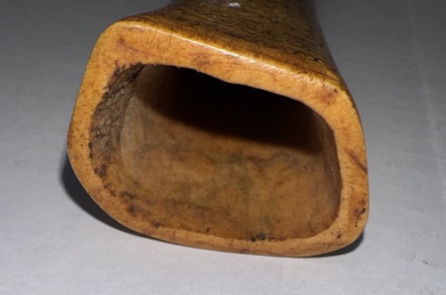 Contenedor en polvo de lima chamán Scrimshaw de hueso de búfalo sin tapa - Imagen 7 de 12