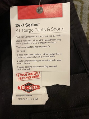Neu mit Etikett Tru-Spec Cargoshorts 24-7 Serie ST für Herren schwarz Größe 44 - Bild 6 von 6