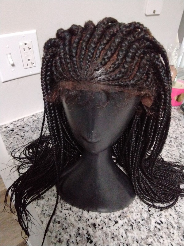 Box Braided Wig Full Lace Senegalese Cornrows