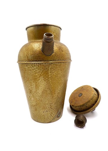 Vintage Hammered Cocktail Shaker LB EPNS with Cork Inner Cap - Picture 5 of 10