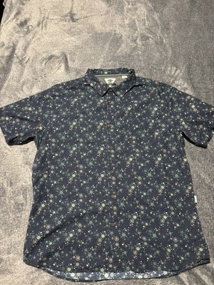 Vissla Mens XXLarge Floral Button Up Short Sleeve