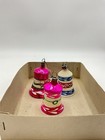 Set Of 3 Vintage USSR Bell  Christmas Tree Decorations Mid Century Baubles Z9