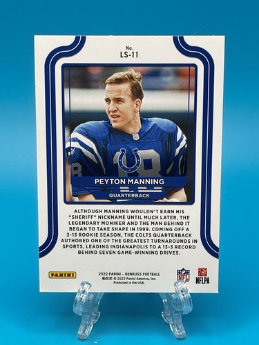 2022 Panini Donruss Legends Series Peyton Manning #LS-11 - Picture 2 of 2
