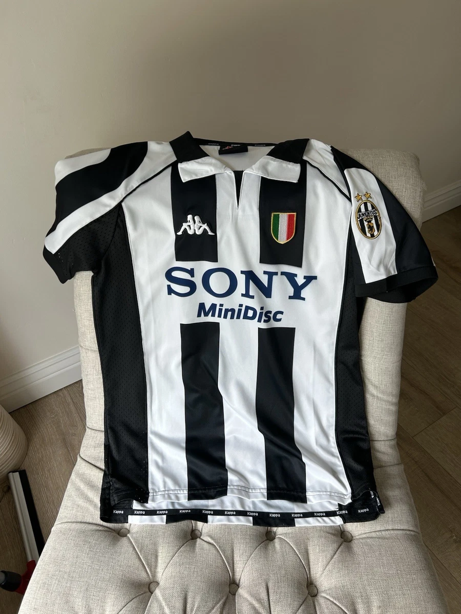 ウェア ZIDANE SONY JUVENTUS KAPPA XL Zinedine Zidane Juventus New Men's Retro Vintage Home Kappa Soccer